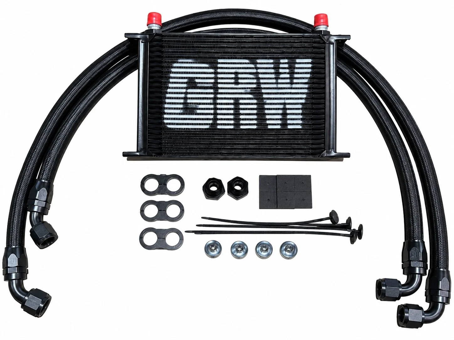 L-Series -10AN Nylon Braided Engine Oil Cooler Kit for 1970-1983